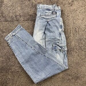 Levi's Silvertab Pleated Front Light Wash Jeans 26x33 USA Made Baggy Tapered 80s